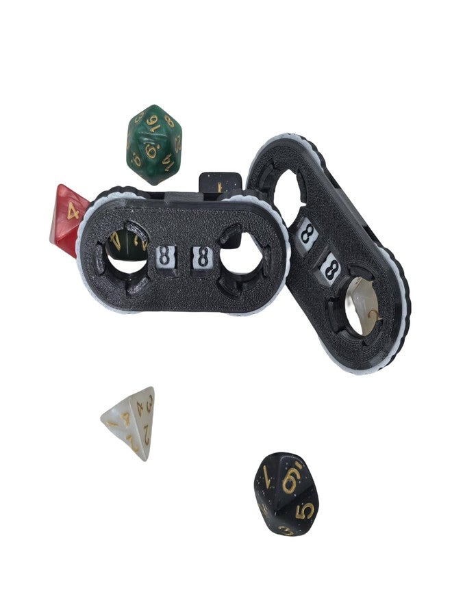XJPONGC 2 Pack MTG Life Counter - HP Tracker with Tracking Card SlotMTG Tabletop RPG(not inclouded dice Inside) Dungeons and Dragons(2 Pack Black White) - Image 4
